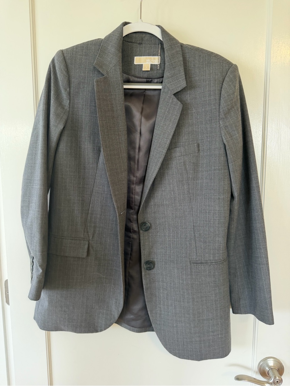 MICHAEL Michael Kors Gray Pinstripe Blazer
